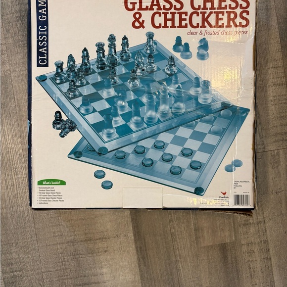 Cardinal Classic Games Glass Chess & Checkers - Picture 4 of 5